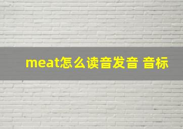 meat怎么读音发音 音标